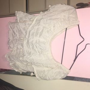 cropped white top